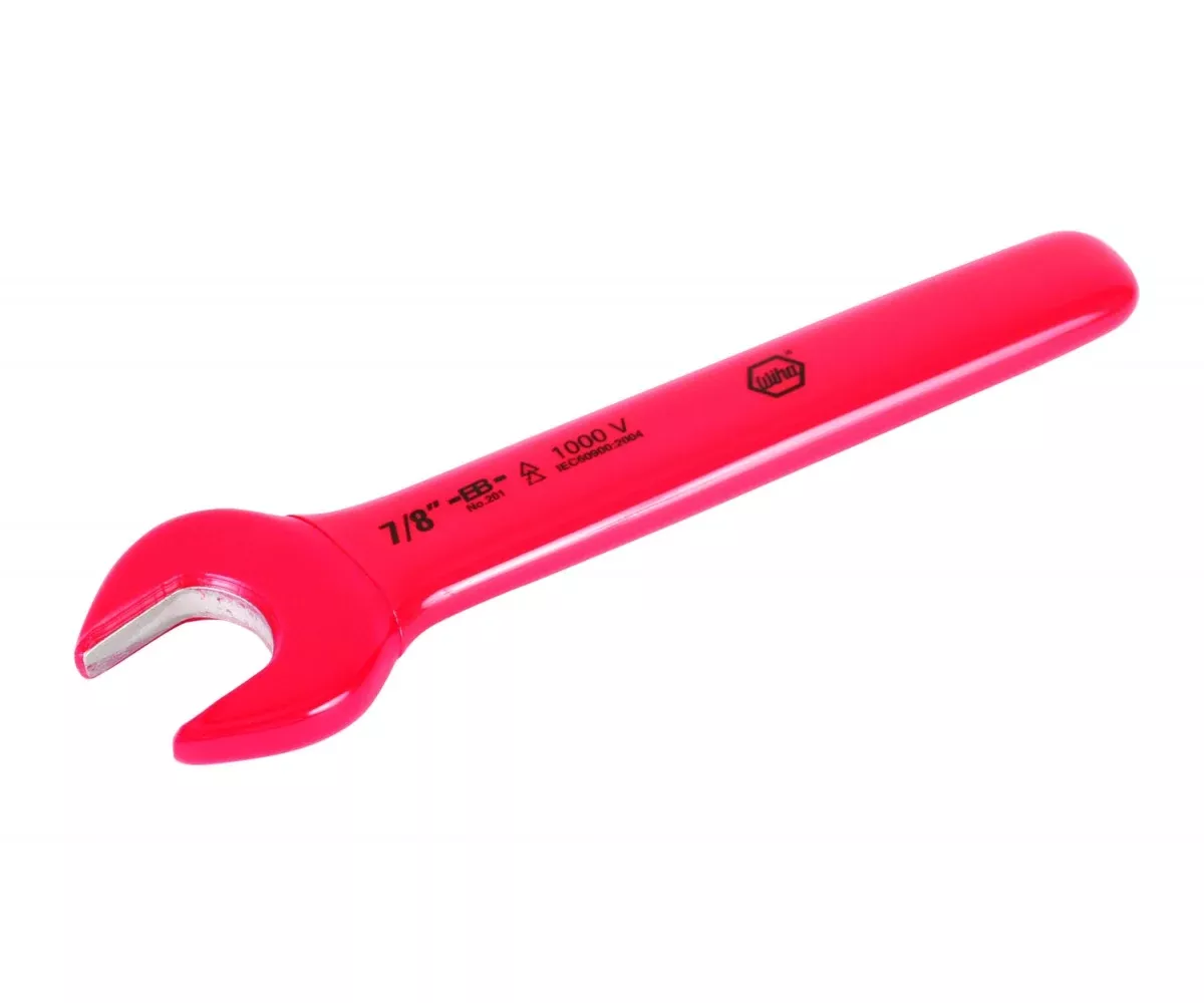 Wiha Tools 20149 Insulated Open End Wrench, 1-1/8" x 9.2", 15° Angle