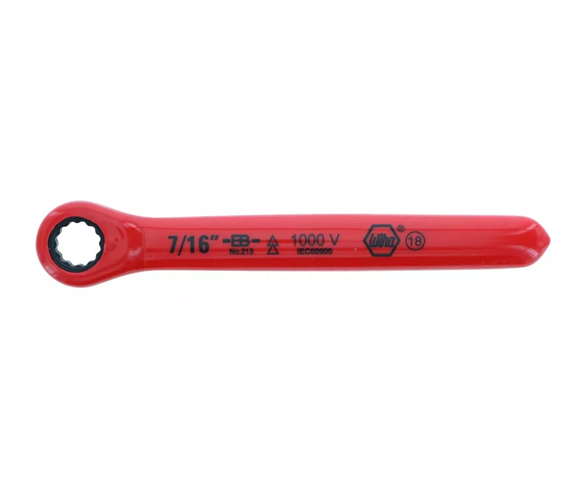 Wiha Tools 21327 Insulated Ratchet Wrench 7/16"