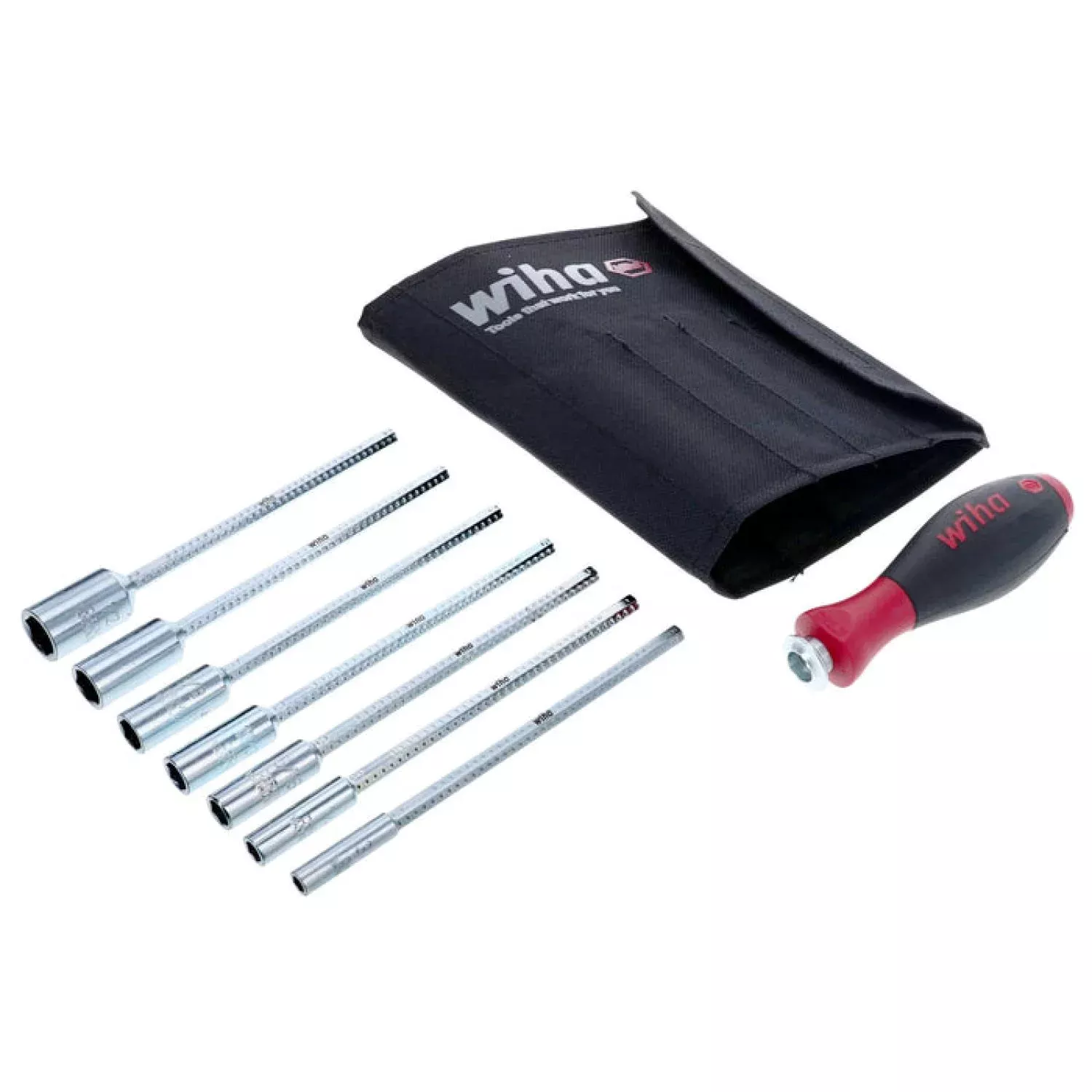 Wiha Tools 28196 8 Piece Drive-Loc VI SAE Nut Driver Pouch Set