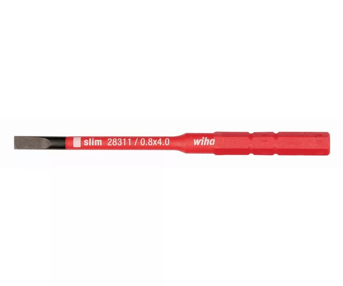Wiha Tools 28427 Insulated SlimLine Slotted Blade 4.0 mm x 75 mm
