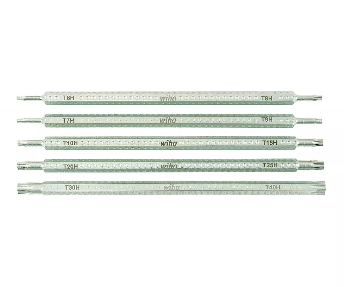 Wiha Tools 28477 5 Piece Drive-Loc VI Security Torx Blade Set