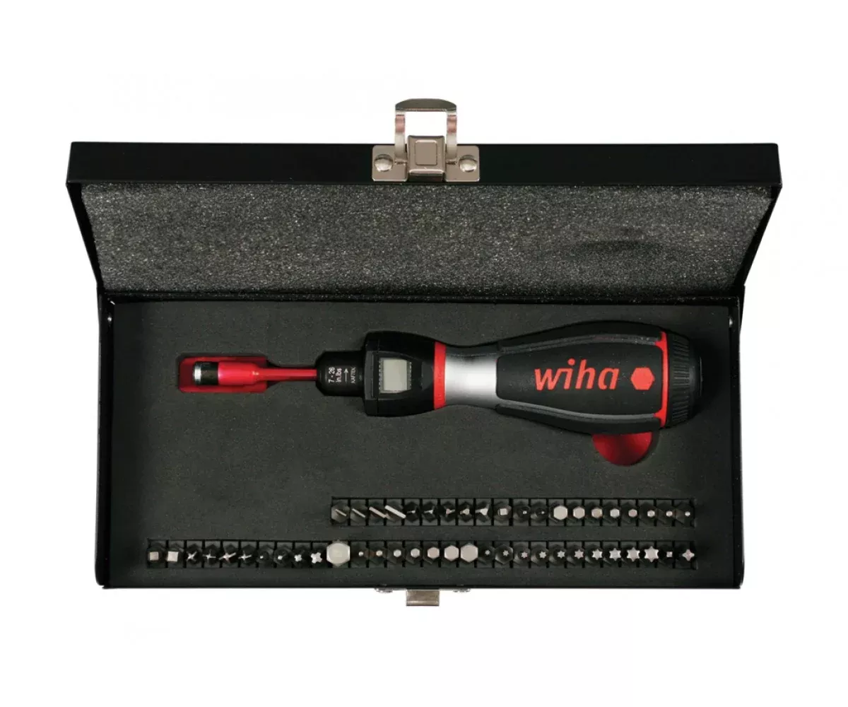 Wiha Tools 28892 iTorque Digital Torque Control Bit Set in Metal Storage Box, 7-26
