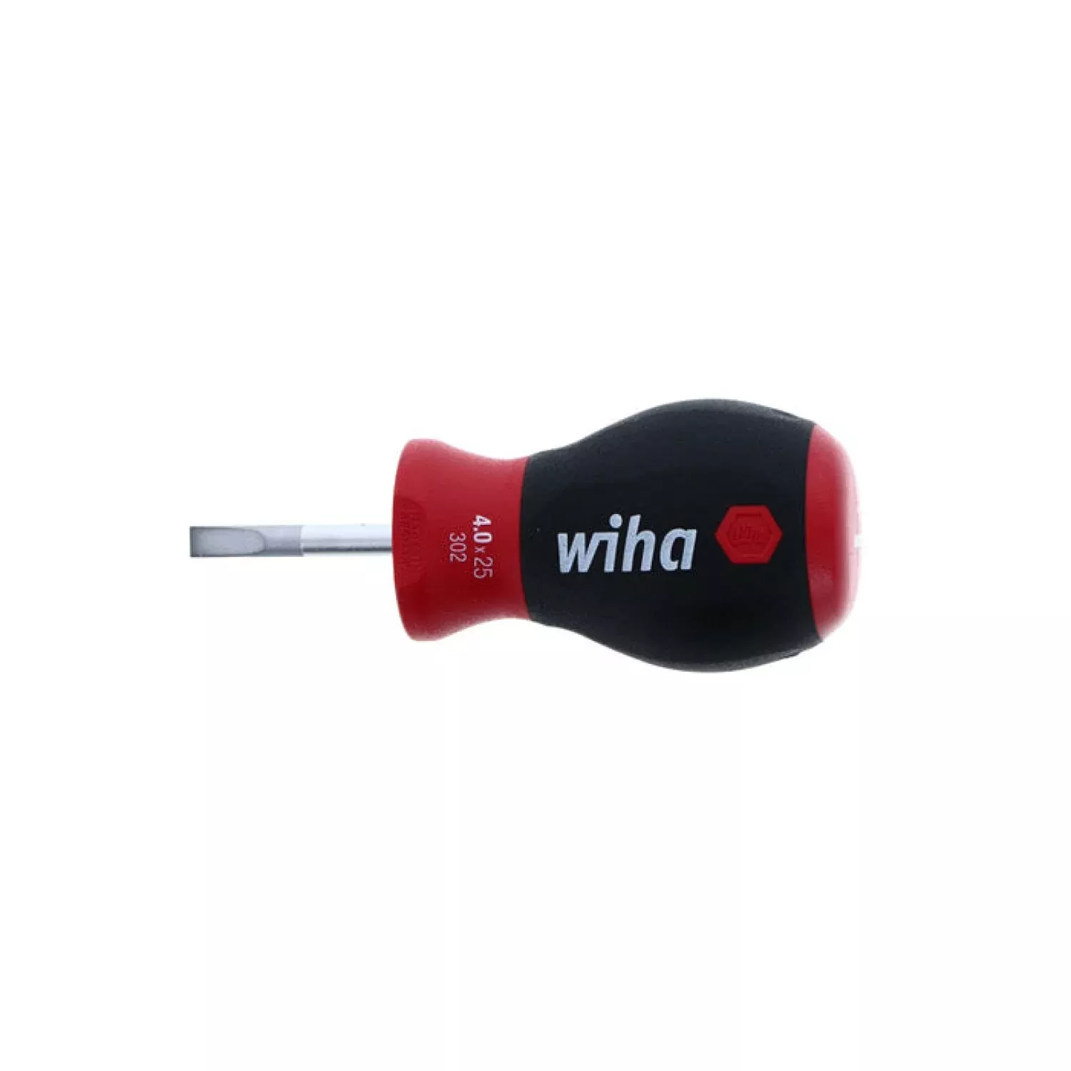Wiha Tools 30239 SoftFinish Stubby Slotted Screwdriver, 4.0 mm x 25 mm