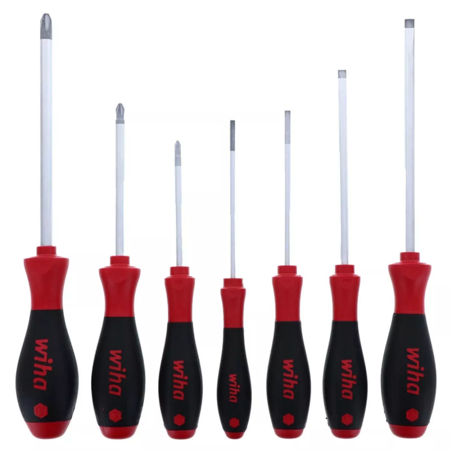Wiha Tools 30278 SoftFinish Slotted and Phillips Screwdriver Set, 7 Pc.