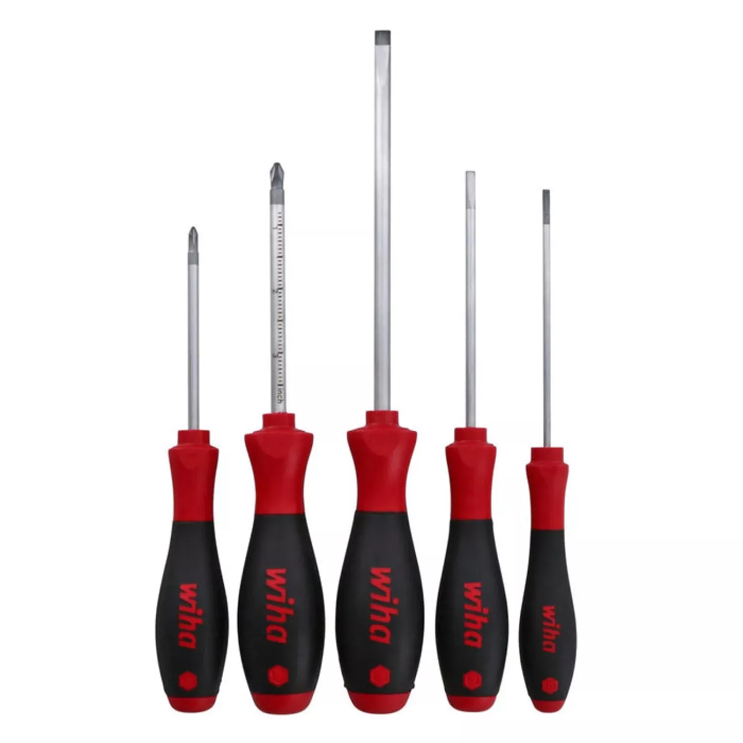 Wiha Tools 30295 SoftFinish Slotted/Phillips Screwdriver 5 Piece Set