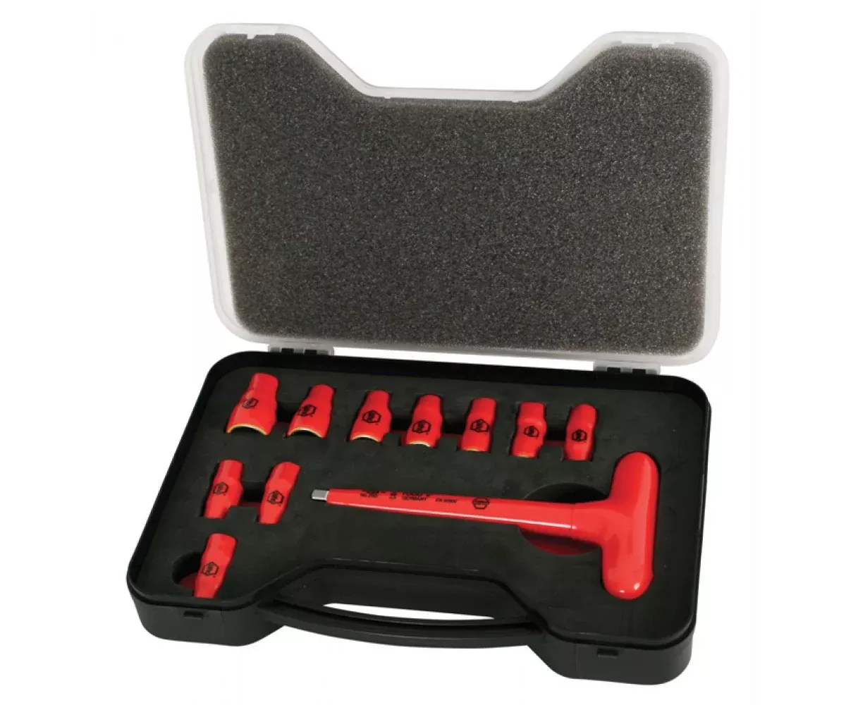 Wiha Tools 31394 11 Piece Insulated Socket Set 1/4" Drive - SAE