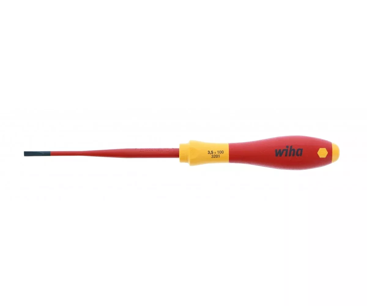 Wiha Tools 32046 Insulated 3.5 Slim Slotted Screwdriver
