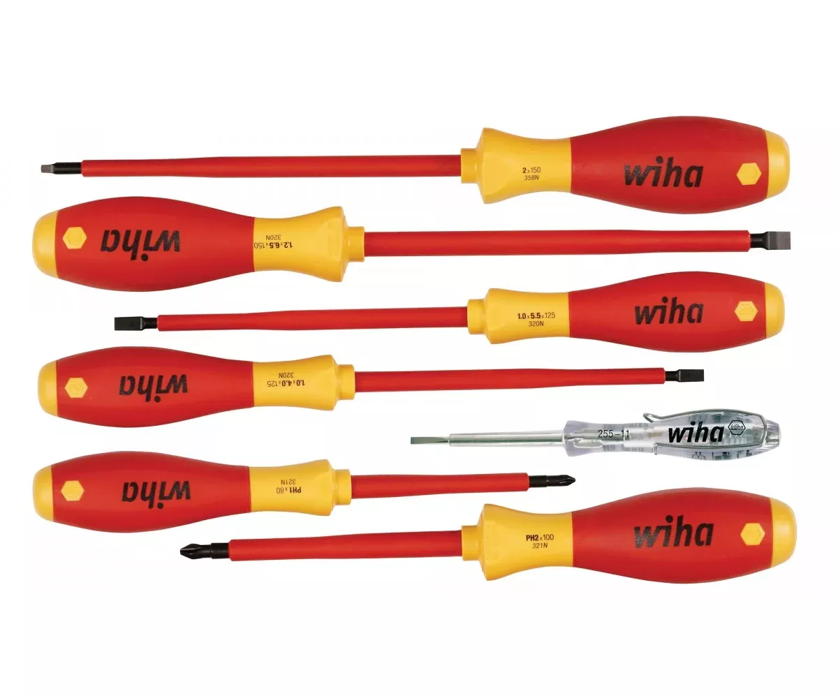 Wiha Tools 32087 Insulated Screwdriver Set, 7 Pieces