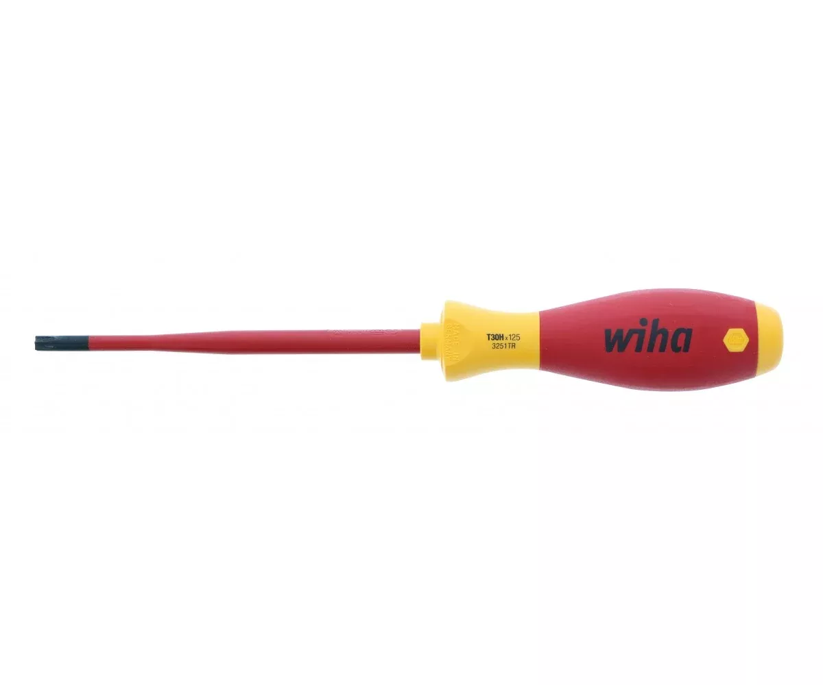 Wiha Tools 32518 Insulated SlimLine Security TORX Screwdriver, T30s x 125 mm