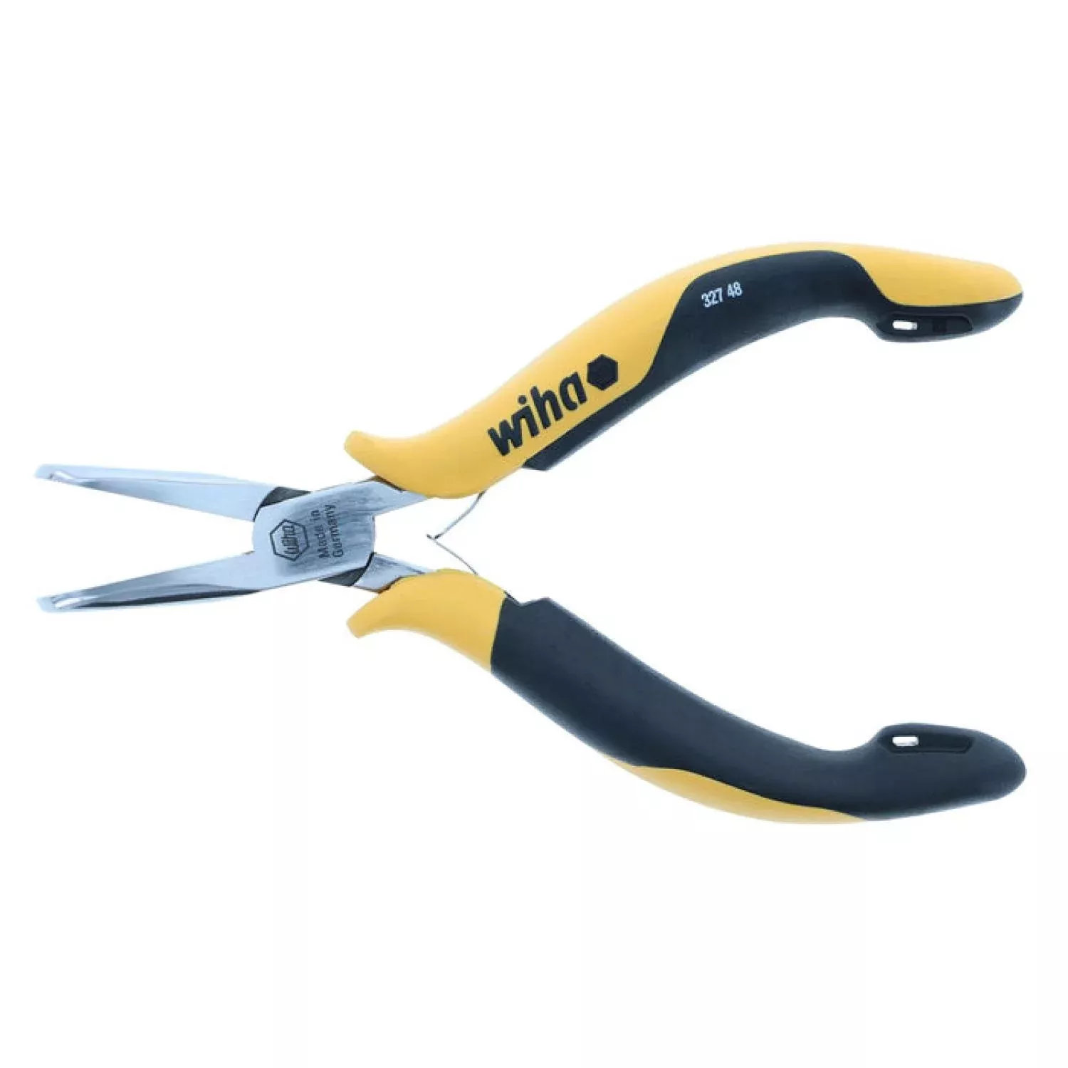 Wiha Tools 32748 Bent 90 Degree Needle Nose Pliers - ESD Safe