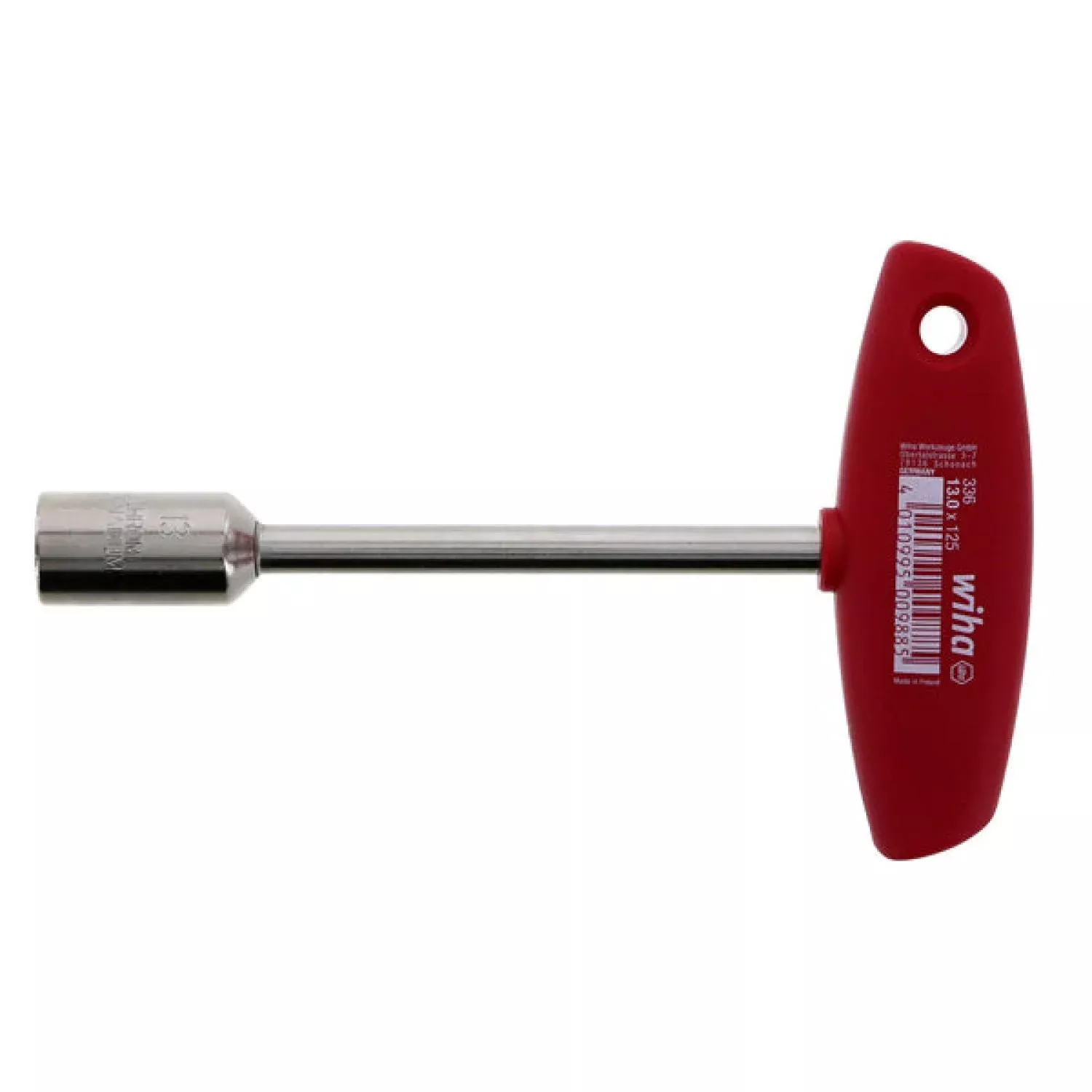 Wiha Tools 33622 Classic Grip T-Handle Nut Driver 13.0mm