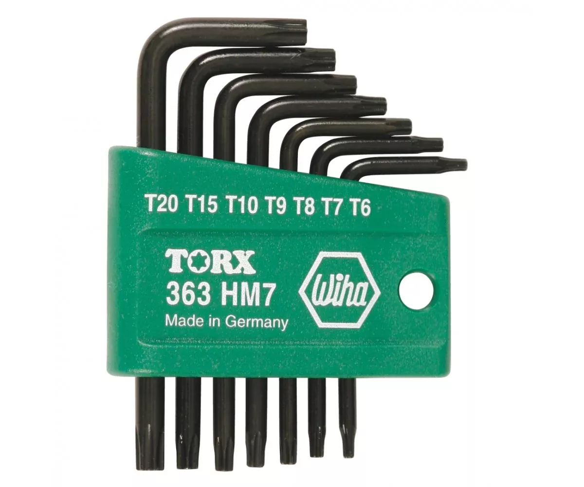 Wiha Tools 36392 T6-T20 TORX L-Keys, 7 Pc. Set