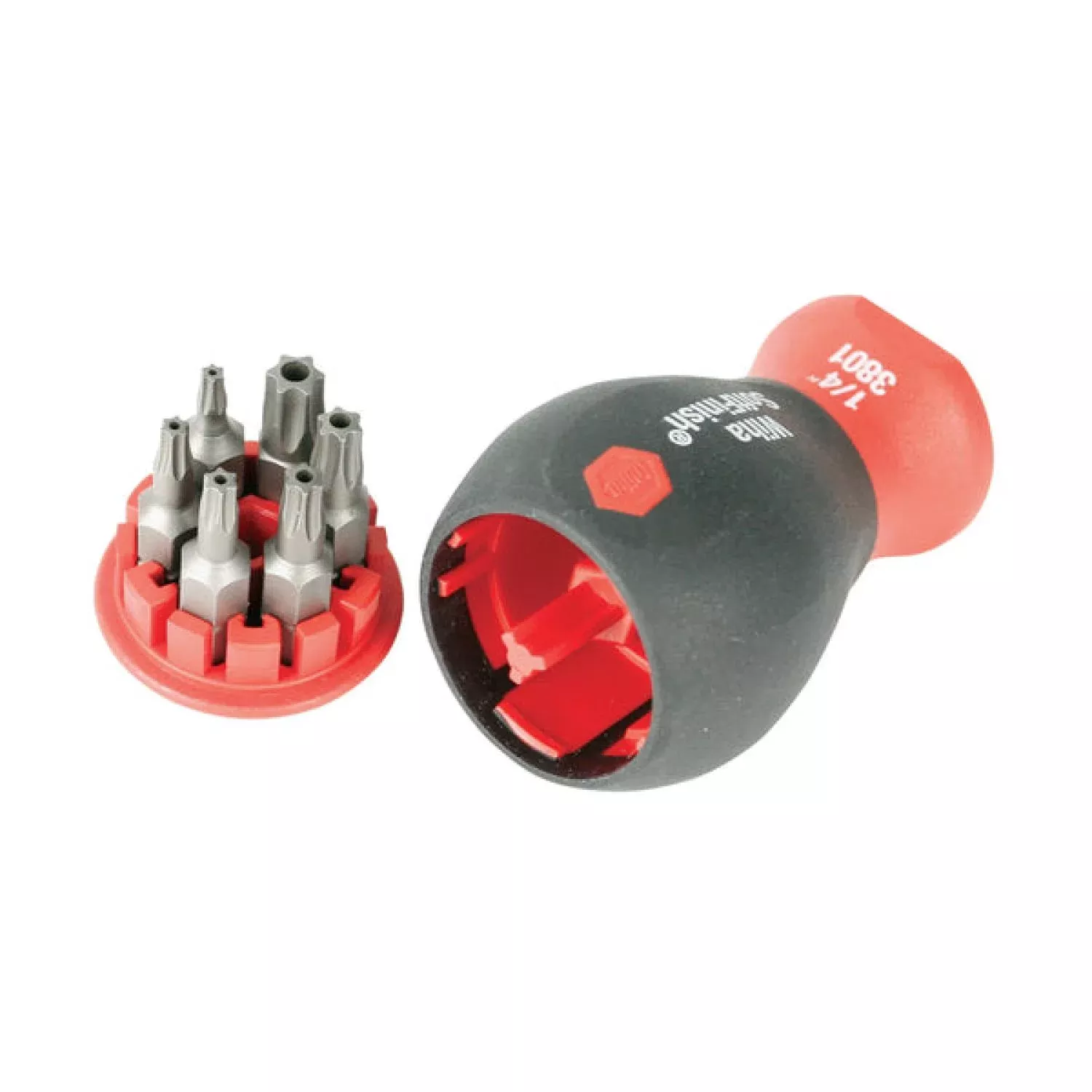 Wiha Tools 38047 6-In-1 Stubby Bit Holder Screwdriver, Security TORX