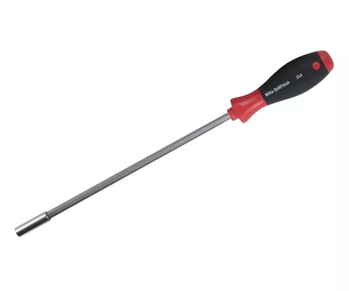 Wiha Tools 38460 Bit Holding Screwdriver with SoftFinish Handle, 1/4" x 300mm