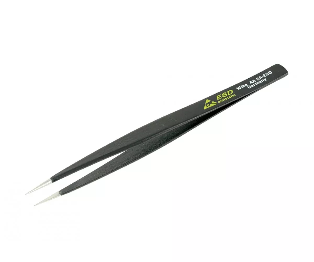 Wiha Tools 44501 ESD Safe Tweezers AA SA - 130mm