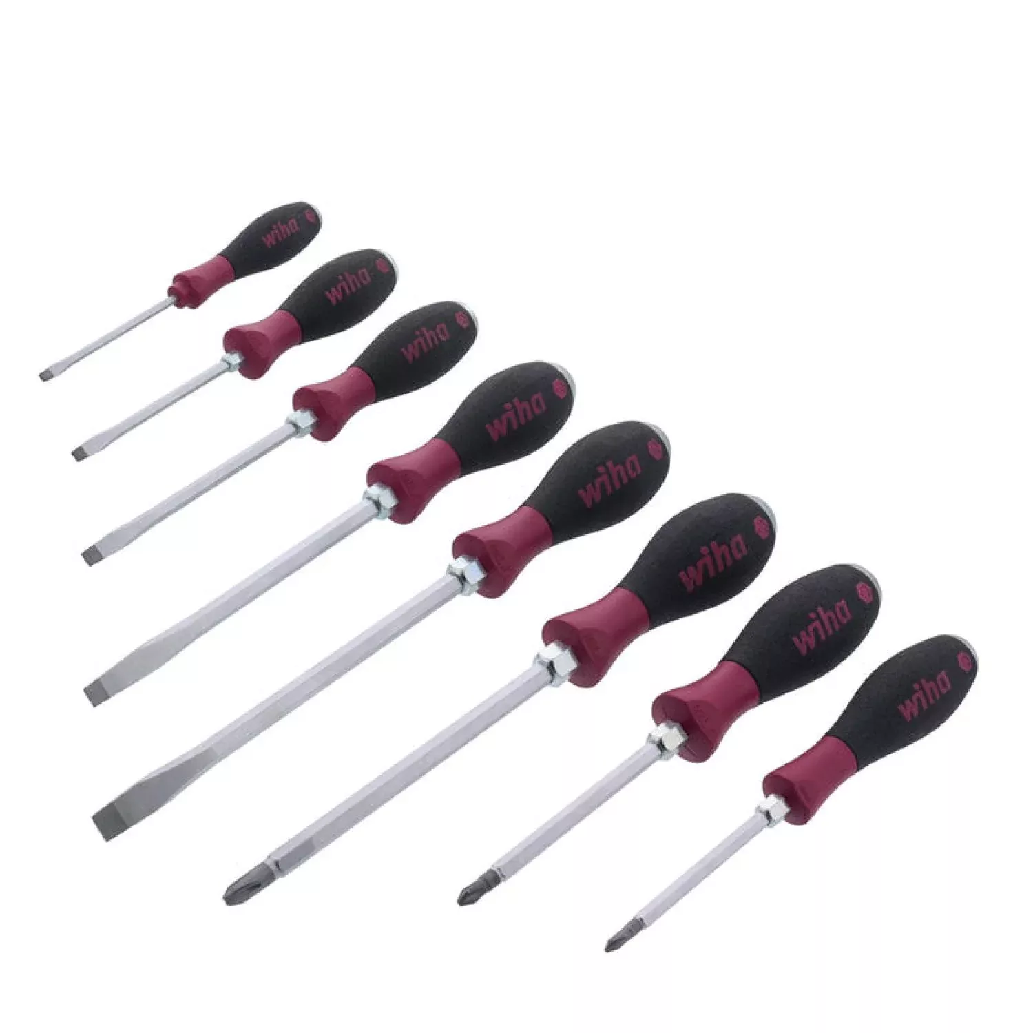 Wiha Tools 53398 MicroFinish Extra Heavy Duty Slotted/Phillips Screwdrivers, 8 Pc. Set