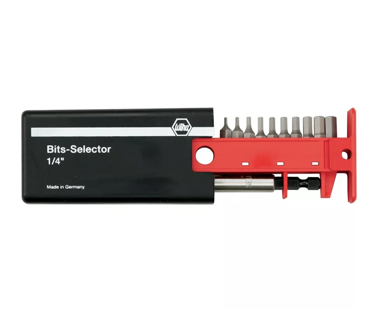 Wiha Tools 79246 11 Piece Hex Bits-Selector and Magnetic Bit Holder Set - 1/16" - 1/4"