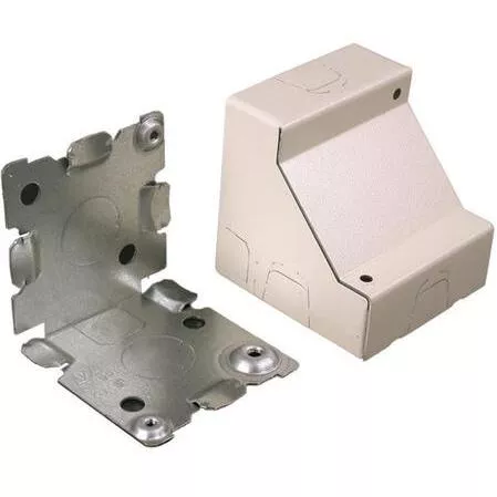 WIREMOLD V5719 500/700 Corner Box Fitting, Ivory