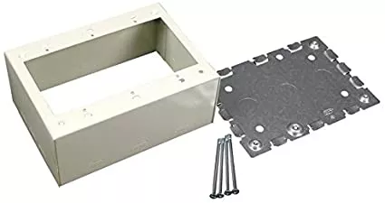 WIREMOLD VC5744-3 500/700 Series 3-Gang Extra Deep Switch & Receptacle Box Fitting, Ivory