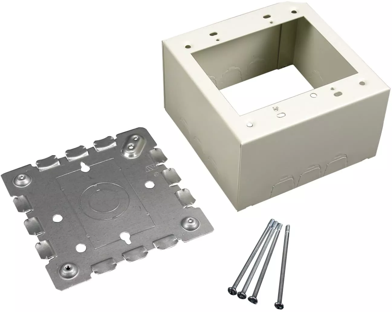 WIREMOLD VC5744S-2 500/700 Series 2-Gang Deep Switch & Receptacle Box Fitting, Ivory