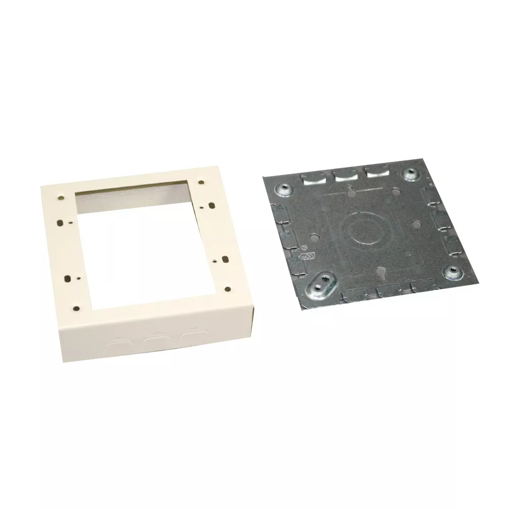 WIREMOLD VC5747-2 500/700 Series 2-Gang Shallow Switch & Receptacle Box Fitting, Ivory