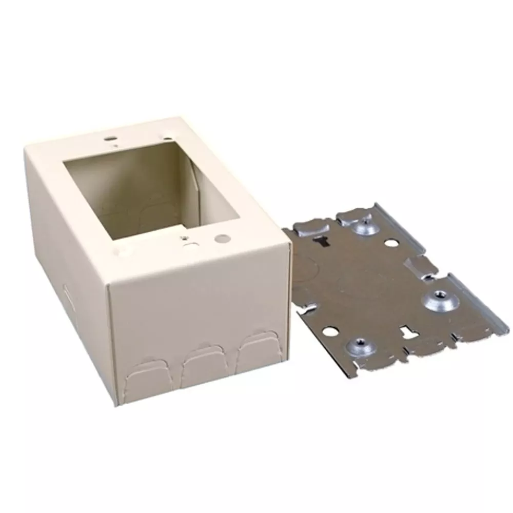 WIREMOLD VC5747 500/700 Series 1-Gang Shallow Switch & Receptacle Box Fitting, Ivory