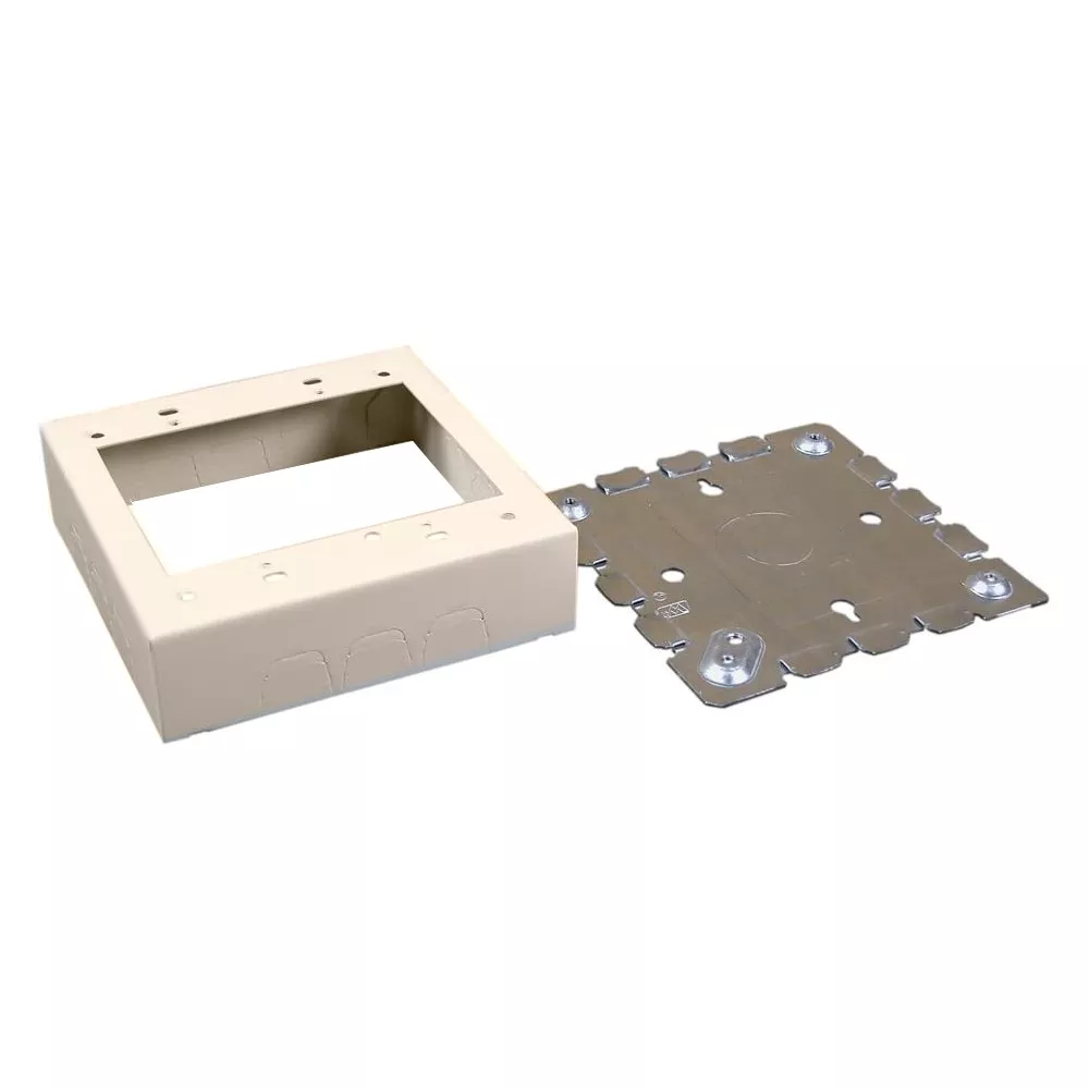 WIREMOLD VC5748-2 500/700 Series 2-Gang Switch & Receptacle Box Fitting, Ivory