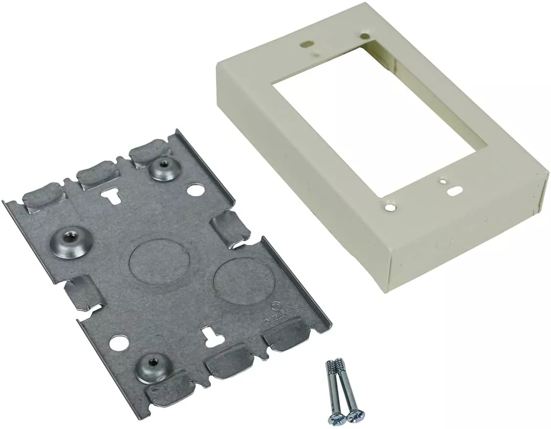 WIREMOLD VC5748S 500/700 Series Shallow Switch & Receptacle Box Fitting, Ivory