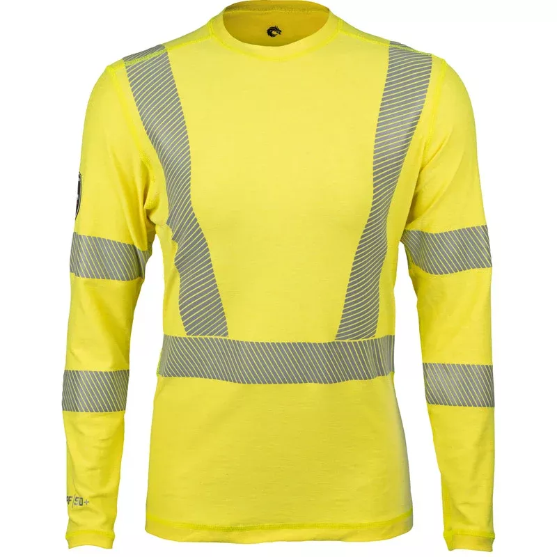 Women's Pro Dry Tech Long Sleeve Hi-Vis Yellow FR Shirt