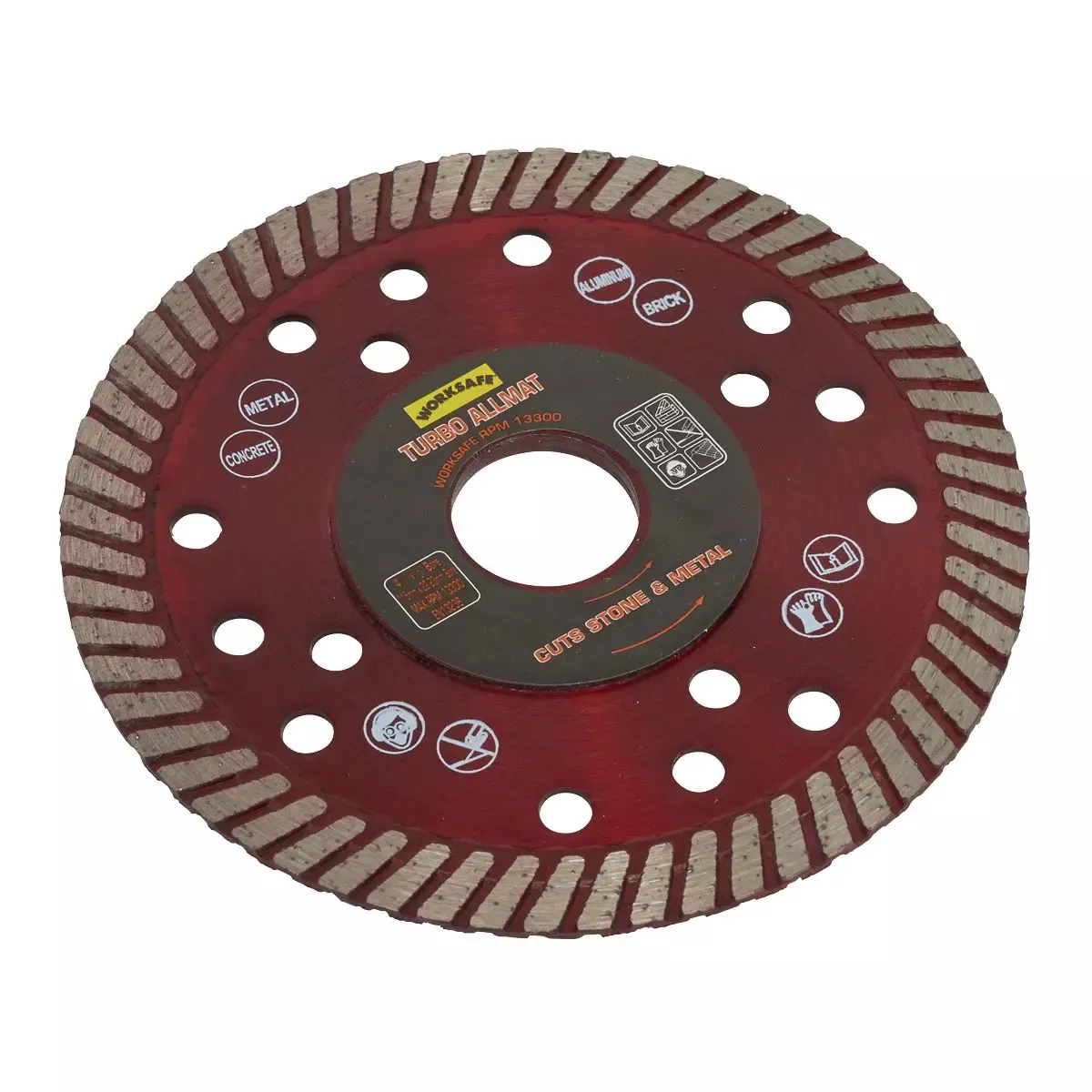 Worksafe by Sealey Turbo Allmat Diamond Blade Ø115 x Ø22mm