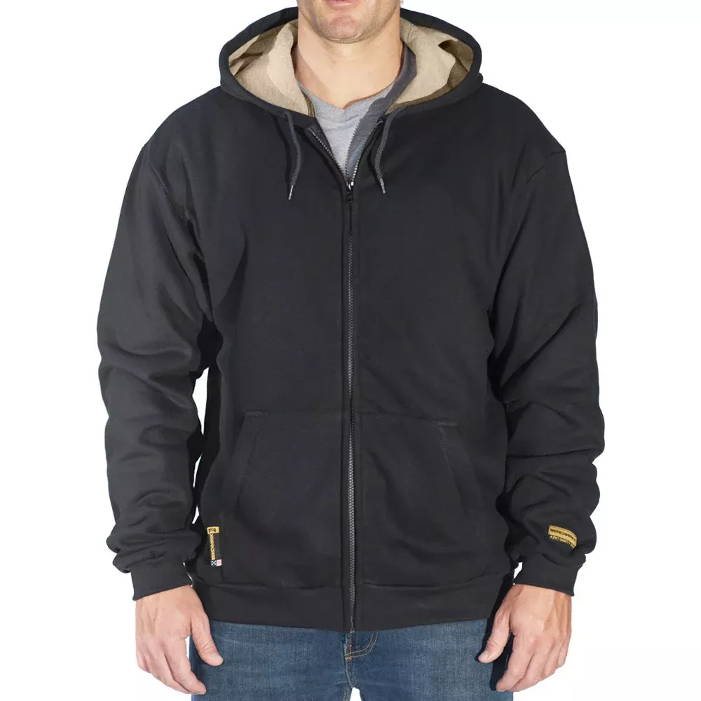 Zip-Up Black FR Hooded Sweatshirt